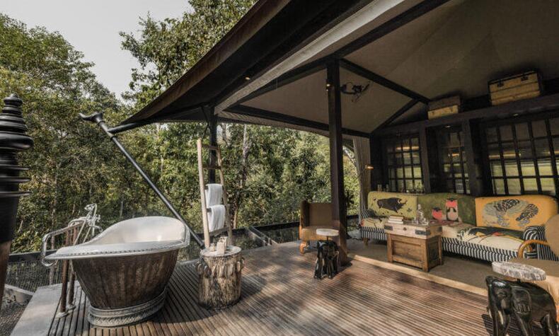 Der Innenarchitekt Bill Bensley wollte den Charme der alten Safaricamps einfangen. kozala zamba camp