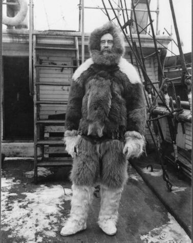 Peary an Bord der Roosevelt auf dem Weg zum Nordpol. robert peary nordpol