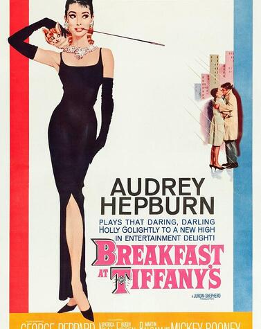 Plakat des Films nach dem Buch von Truman Capote aus dem Jahr 1961. frühstück mit Diamanten