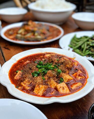 Mapo-Tofu, aus Sichuan. Foto: Alana Harris. Mapo-Tofu, aus Sichuan. Foto: Alana Harris. Fuchsia Dunlop Chinesische Küche