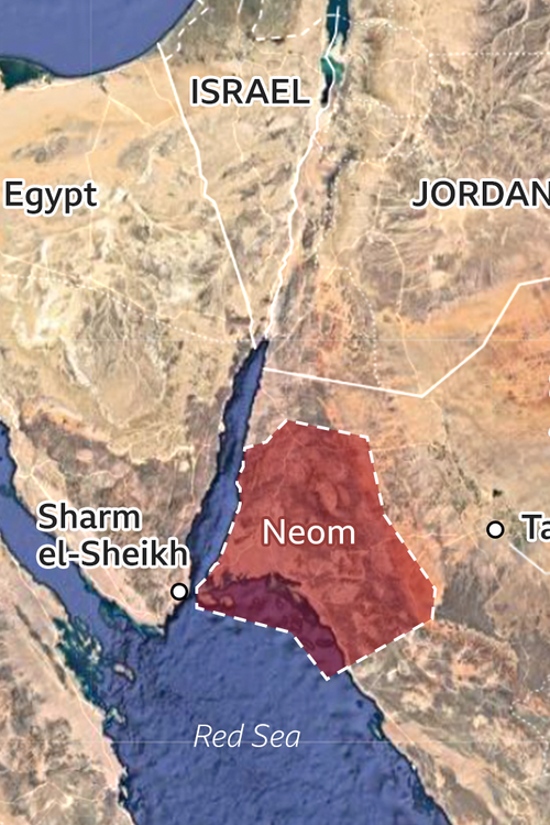 NEOM-Verlängerungskarte Saudi-Arabien