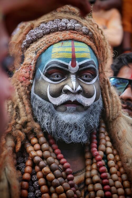 Die Sadhu sind Gruppen von heiligen Kriegern, die an der Kumbh Mela teilnehmen. Foto: Dhananjay Sharma.