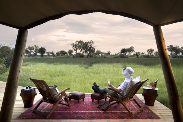 nachhaltige Luxus-Safari Afrika große Ebene Erhaltung.