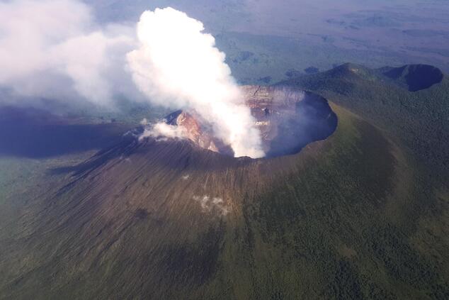 Der Vulkan Nyiragongo im Kongo.