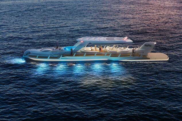 Die Idee einer versenkbaren Yacht könnte eine neue Art des Reisens durch große Meeresnationalparks schaffen. Bilder: U-Boat Worx.