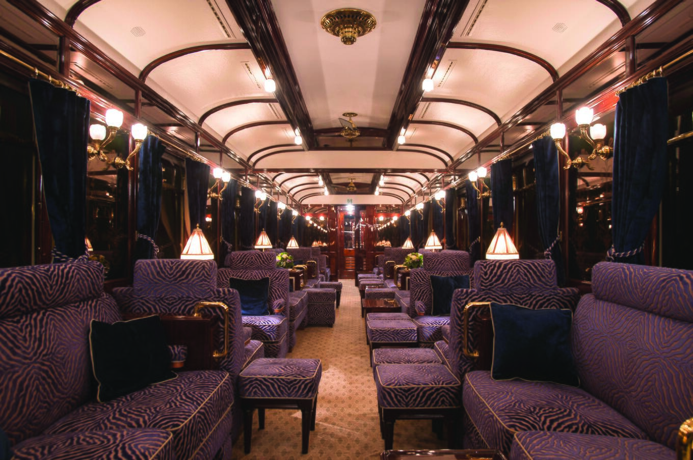 Das Innere der VSOE-Wagen bewahrt die Art Deco-Ästhetik des ursprünglichen Zuges. luxusreisen Orient Express Zug Agatha Christie Orient Express