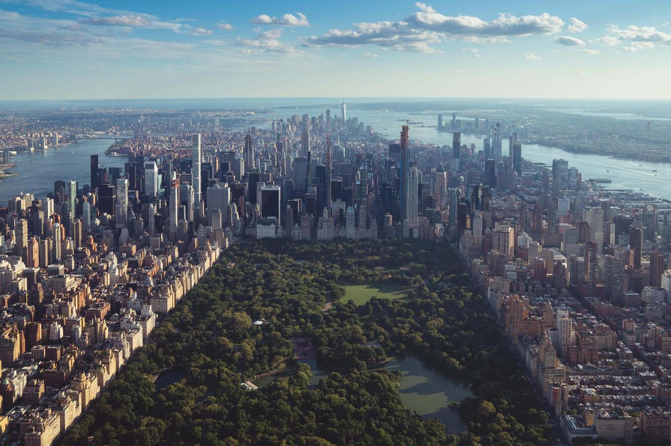 Central Park und die Upper East Side von New York City. upper east side new york central park