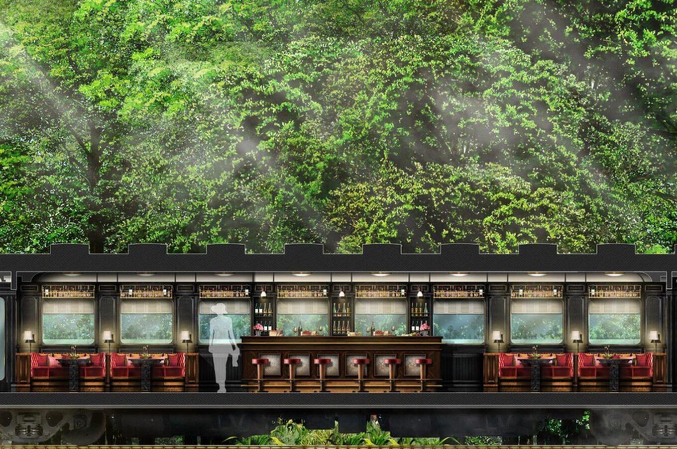 Das Intercontinental Khao Yi Hotel, das in klassischen Eisenbahnwaggons untergebracht ist. khao yi intercontinental