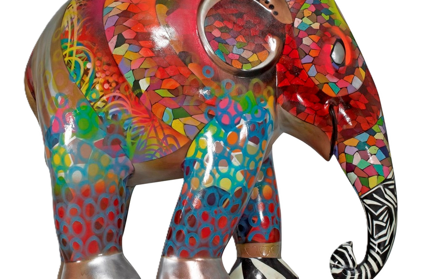 Aktuelle Darstellung des Onkel-Elefanten, Bua-Joom, vom Künstler Chor Boogie. Erhältlich bei Elephan Parade.