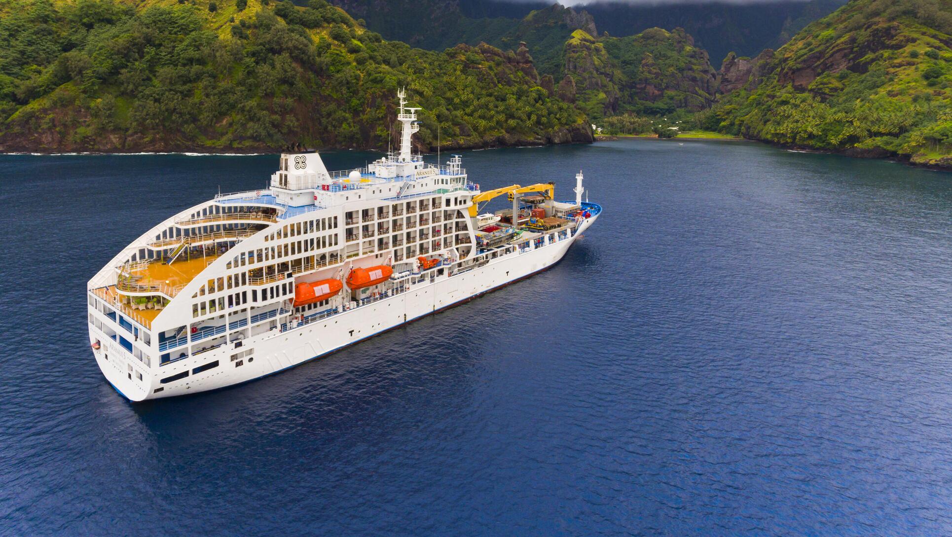 luxus-Kreuzfahrtschiff Aranui Polynesia