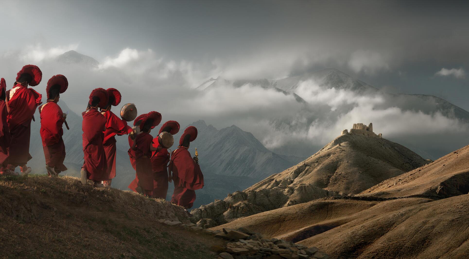 Mönche in Mustang Nepal
