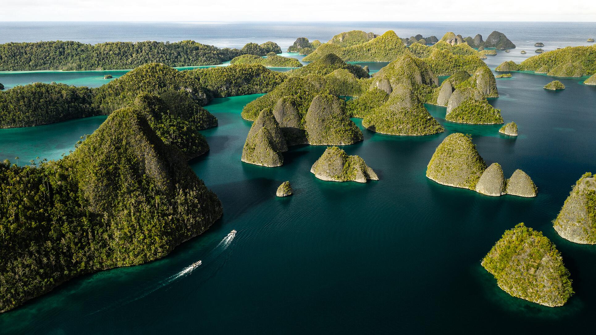 Raja Ampat, Indonesien, ist ein beliebter Tauchplatz in Papua.