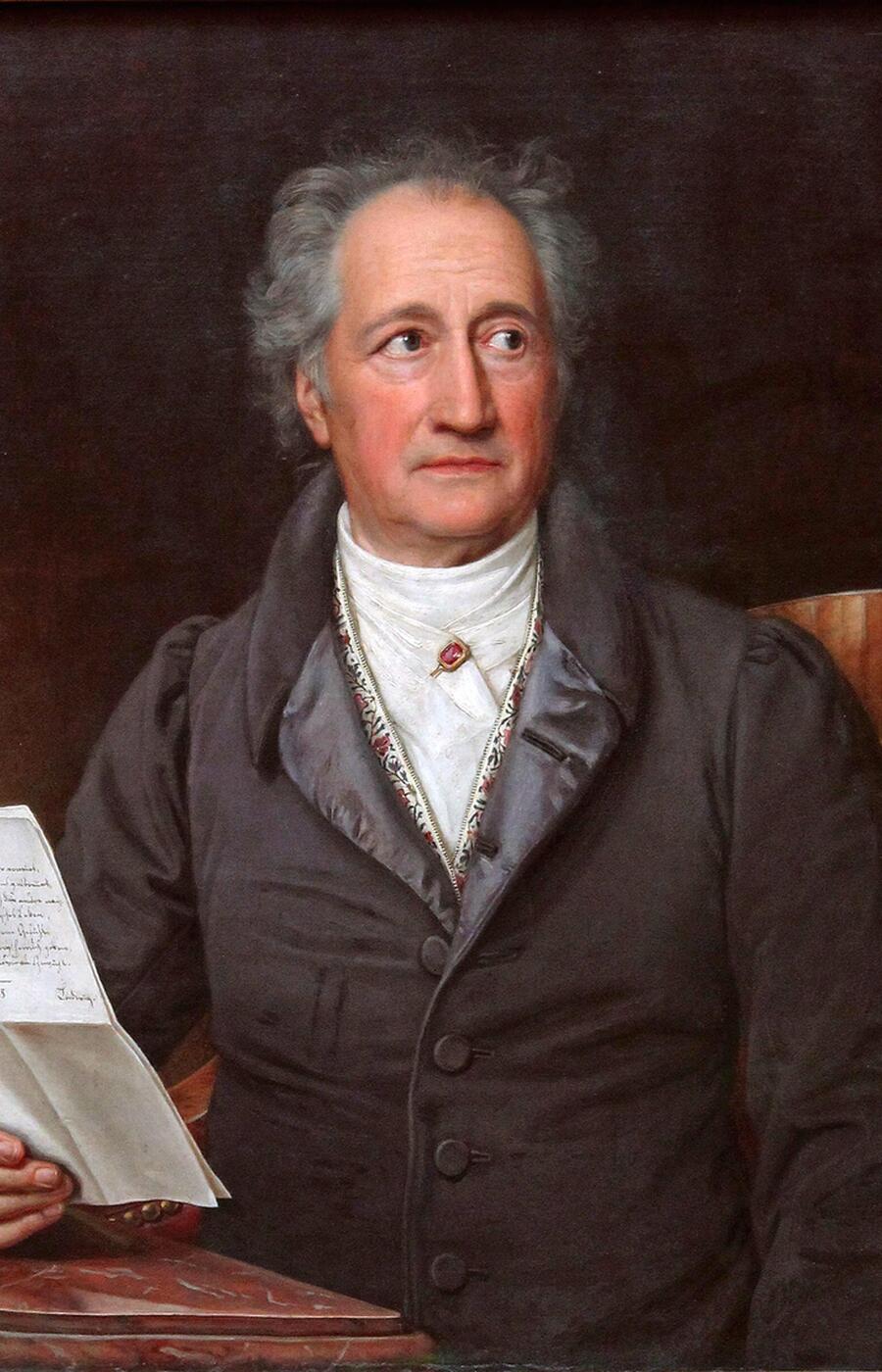 Porträt des deutschen Schriftstellers J.W. Goethe. Reise nach Italien Porträt Goethe