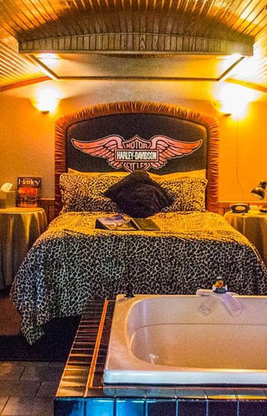 Von Harley Davidson inspiriertes Zimmer. Fotozimmer